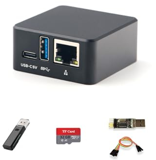 FriendlyElec NanoPi NEO3 Plus Mini Router, RK3528A, 1GB RAM, Single Board Computer, Gigabit Ethernet,USB 3.0, Support eMMC/OpenWrt for IoT NAS Smart Home (with 32GB TF Card,with Case)