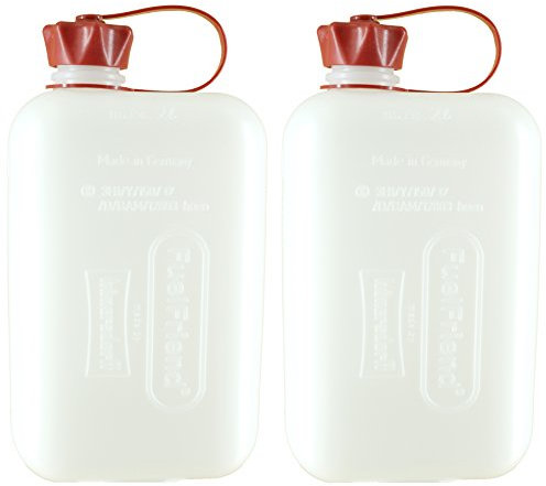 FuelFriend®-BIG CLEAR max. 2,0 litres - jerrycan avec homologation UN - 2 articles - parfait pour les motos, les voitures et plus encore