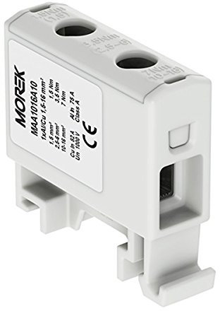 Verteilerblock f. Al/Cu geeignet 1,5-16mm2 grau 1pol. 1000V AC/DC Klemme isoliert OTL 16 MAA1016A10 Morek 3736