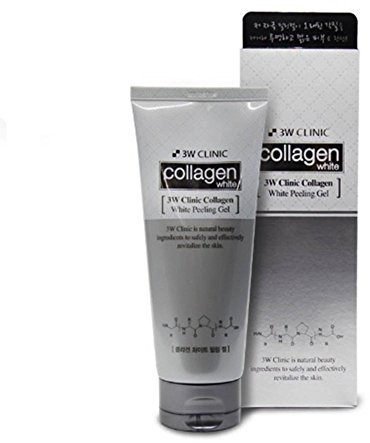 3W Clinic Collagen White Peeling Gel - Scrub für Gesicht mit Kollagen/Koreanische Kosmetik