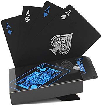 Enjoyer Goldene Spielkarten Deck Gold Silber Folie Poker Set Magic Card 24K Gold Plastikfolie Poker Langlebig Wasserdicht Karten Geschenk (#1)