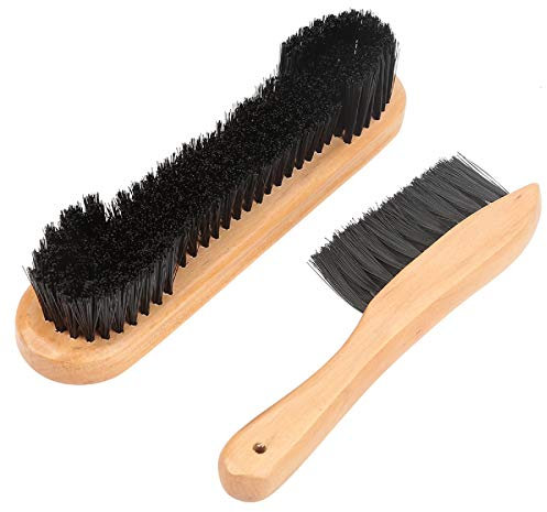 Wallfire Pooltisch-Bürsten-Reiniger-Set, 2 Stück, Billardtisch-Schiene, Holzgriff-Bürsten-Set Reinigungswerkzeuge Zubehör