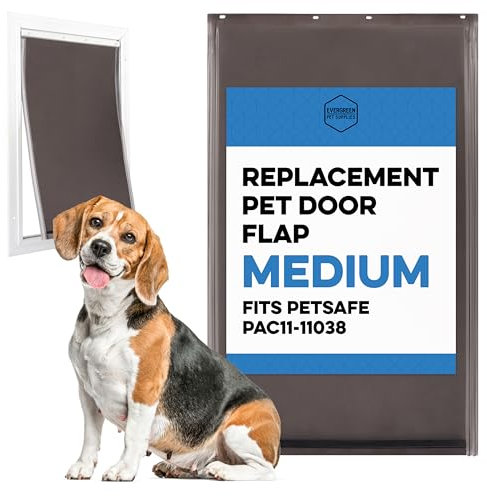 Medium Replacement Dog Door Flap Compatible with PetSafe Freedom Doggie Doors PAC11-11038 - Measures 8 1/4 x 12 1/4 Made from Flexible, Durable, Weather Resistant Materials- Doggie Door Flap