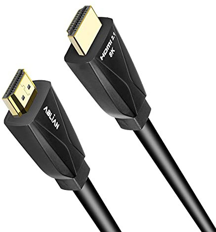 8K HDMI 2.1 Cable 6ft Ultra High Speed HDMI Cable, 48Gbps 8K 60Hz 4K 120Hz Support Compatible with Apple TV Samsung QLED Sony LG PS5