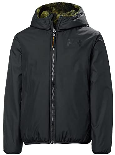 Helly Hansen Unisex Bambini Junior Champ Reversible Jacket, Nero, 10