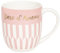 DRAEGER PARIS 1886 | Mug en Céramique Rose 320ml Dose d'Amour | Cadeau Original Amis, Amoureux, Famille | Design Chic & Tendance | Motifs Géométriques | Coffret Cadeau