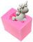 Stampo in silicone 3D a forma di unicorno per candele, piccolo unicorno con corno, per fondente