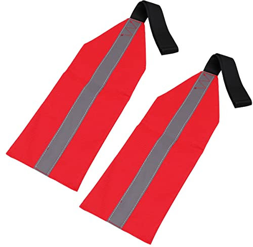 WANGCL 2 Pieces Safety Travel Flag for Kayak Red Canoe Safety Flag for Reflective Kayak Canoes Towing Warning Flag Safety Accessories Flag Sign Kit