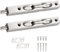 Jetisva 2pcs 6 Inch Door Flush Bolt Latch Lock Stainless Steel Sliding Bolt Lock Concealed Lever Action French Security Door Lock with Strike Screws for Internal Doors French Bathroom Wardrobe Cabinet