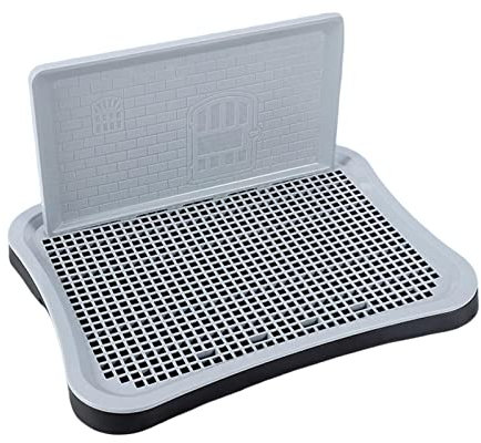 perfk Vassoio WC Portatile per addestramento di Animali Domestici Vassoio vasino per Cuccioli Orinatoio Toilette per Cani per Cani di Piccola e Media Taglia, Nero