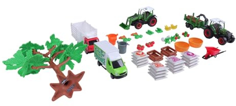Maisto M12565F Mini Arbeitsmaschinen Super Farm Set FENDT Druckguss-Modell, Grün