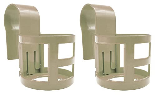 2 Pièces Porte Gobelet Piscine, Accessoires Piscine Hors Sol, Porte Verre Piscine, Bar de Piscine, Accessoire Piscine Exterieur Plateau Flottant Jacuzzi SPA Bière Jus Gobelets Fête Bouées (Rond Beige)