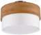 Trio Leuchten Deckenleuchte Seasons 611500201, Holz naturbelassen, Schirm Stoff weiß, exkl. 2x E14