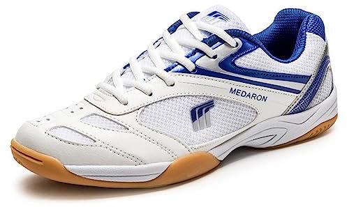 NGARY Herren Badminton Tennisschuhe Atmungsaktive Indoor-Fitness-Sneakers Outdoor Tischtennis Fitnessstudio Schuhe,B,43 EU