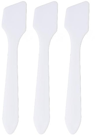 Sonew 3Pcs Facial Mask Spatula Set, Multipurpose Beauty Skin Care Plastic Cosmetic Spatula Applicator, for Applying Face Creams Eye Creams Body Lotions