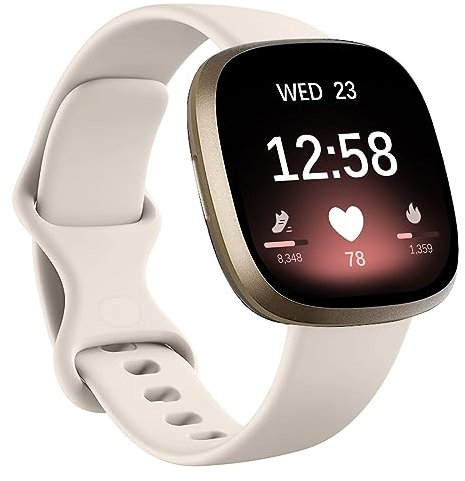Msksjer Compatibile con Fitbit Versa 4/Versa 3/Fitbit Sense/Sense 2, Bracciale di Ricambio Classico in Silicone Sportivo Morbido per Donne Uomini, Starlight