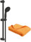 Pommeau de douche GROHE Vitalio Start 2 jets avec barre noir mat + microfibre