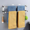ANBOO Towel Rail Wall Mounted, Self Adhesive Towel Rail SUS304 Stainless Steel, 43-75cm/17-30 Adjustable 2 Tier Towel Rail for Bathroom Kitchen - 2 Installation Methods