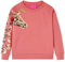 Kinder Sweatshirt mit Giraffe aus Pailletten Langarmshirt Pullover Altrosa 116