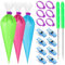 107 Pcs Piping Bags Set, 100Pcs Pastry Bags 12 Inch, Frosting Bags, Cake Decorating Bags, Decorating Bags Piping Bags Disposable with 3 Bag Ties, 3 Clips & 1 Scriber Needle