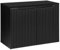 Lomadox Mobile da bagno 80 cm nero scanalato, mobile da bagno con 2 ante (larghezza x altezza x profondità) ca. 80,4 x 59,5 x 40 cm