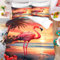 FABTOP Flamingo Bettwäsche 135x200 Rosa Flamingo Bettbezug Süßes Tier Blumen Flamingo Bettwäsche-Set Flamingo Dekor Bettbezug Set Mädchen Tropisch Rosa Flamingo (1,135x 200 cm)