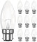 Morotty B22 Candle Bulbs Dimmable Warm White 2700K, 600LM, AC 230V, B22 BC C35 Candle Bulbs Large Bayonet Cap, Light Bulb for Chandelier, Wall Lamp, Ceiling Light, 10 Pack