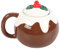 Christmas Pudding Shaped Mug - Festive Ceramic Holiday Cup, Perfect for Hot Cocoa, Coffee, or Tea - Unique and Fun Christmas Pudding Design, Gift for Holiday Celebrations