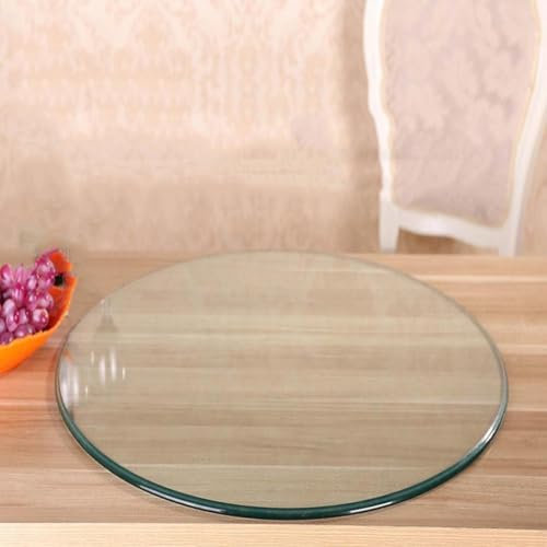 BVDHASDBT Plateau de table rond en verre trempé, 8 mm d'épaisseur, plateau de table en verre trempé, plateau de table en verre, idéal comme dessus de table/base (90 cm)