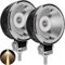 SUFEMOTEC 2Pcs Rund 3 Zoll Gelb LED Arbeitsscheinwerfer,12V 24V Spot LED Zusatzscheinwerfer,Scheinwerfer IP67 Wasserdicht