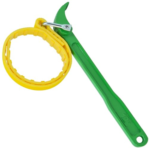 Thsakzo 12 Inch Adjustable Belt Strap Wrench, Oil Filter Removal Tool | Multi-Use for Water Filters & PVC Pipe Joints, Non-Slip Strap, Scratch-Free, Ideal for Automotive Repair & Home Plumbing