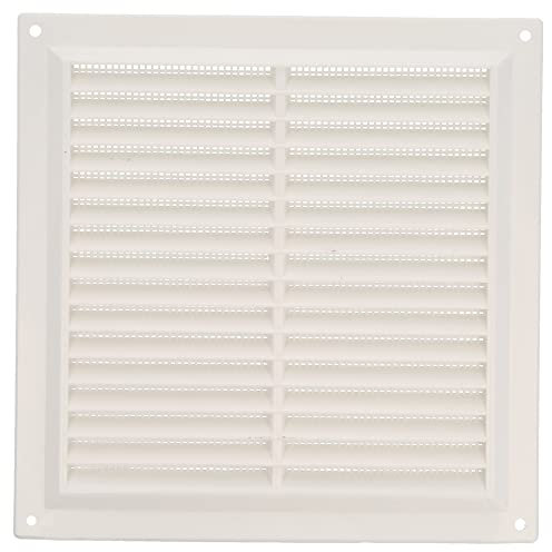 Amig - Rejilla cuadrada de plástico con mosquitera| Rejillas de ventilación para salida de aire | Adecuado para techo de cocina y baño | Medidas: 200 x 200 MM | Color: Blanco (Paquete de 6)