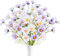 Fairblo 12 Stück Künstliche Gänseblümchen aus Seide Artificial Blumen Lila, Rosa und Weiß Gänseblümchen Blumenstrauß Künstlich Frühling Seidenblumen für Hochzeit Party Heimdekoration