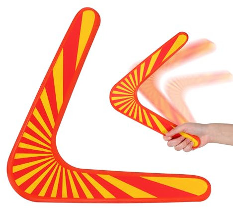YiliYa Boomerang, Holz-Bumerang für Kinder, V-Förmiger Zurückkehrender Bumerang im Freien, ca. 30 cm, Bumerang mit klassischer Form, für Kinder ab 10 Jahren, aus unzerbrechlichem Polypropylen