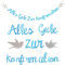 Kommunion Girlande Alles Gute zur Konfirmation Banner Girlande Gold Glitzer Deko Taufe Konfirmation Papiergirlande Dekobanner Hängedeko für Taufe Party (Blau)