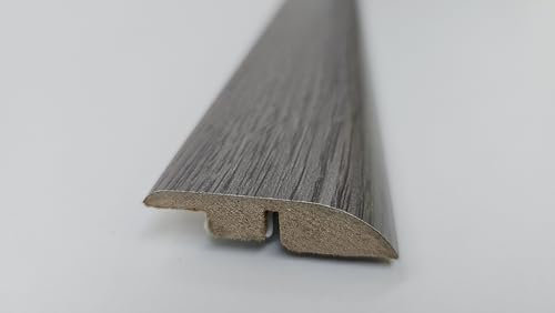 Project DIY® | MDF Ramp Profile | Threshold Strip | 1 Metre Length | 44mm Wide | 6-12mm Adjustable Height | Laminate & Wood Flooring Transition Strip | Easy to Install (Soft Grey)