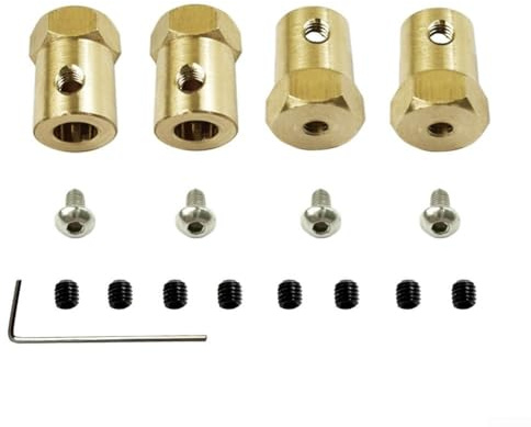 Wheel Hub Hex Adapter Set 4PCS for Enhanced RC Car Performance 5mm to 12mm