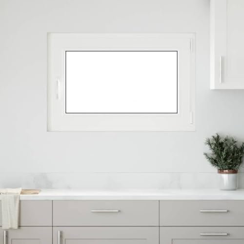 Gecheer Ventana de sótano RISOR 60x80 cm oscilobatiente DIN Derecha,Puerta Balconera Persiana Privacidad,Protección contra la luz y el deslumbramiento,JL-2