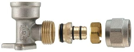 Raccord coudé femelle à support à compression pour multicouche 2 pièces AS 3/4 x 3/4-20