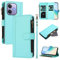 Cover Compatible avec Oppo A3X 2024,Compatible avec Oppo A3 2024 / A60 5G CPH2683 / A40 CPH2669 [Courroie de Poignet Amovible] Étui pour téléphone Portable à Double Fente Green2