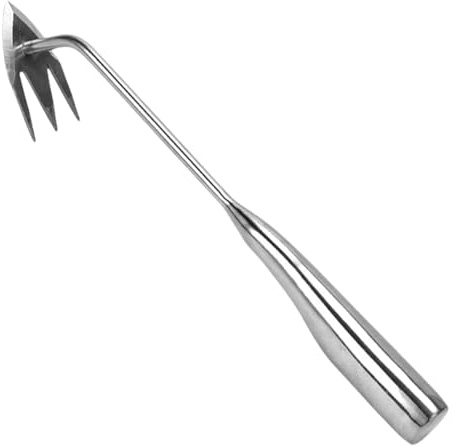 Pruojhw Hand Weeder – Appareil d'emporte-pièce avec enlèvement des racines | Appareil robuste à 3 dents avec poignée ergonomique pour parterres de fleurs, potager et pelouse