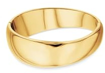Calvin Klein Women's MODERN PURITY Collection Bangle Bracelet In Stainless Steel with Yellow Gold Plating - 35000830