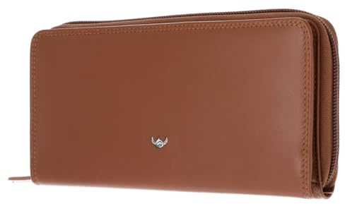 Golden Head Leder Geldbörse Polo RFID Protect RV-Damenbörse 2803 Cognac braun