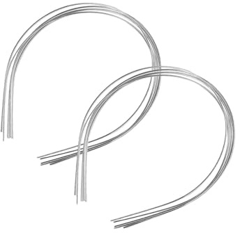 diwedaso 10Pcs Smooth Metal Wire Headband for DIY Craft Hair Holder Stylish and Durable Making Blank, Silver, 1.5mm