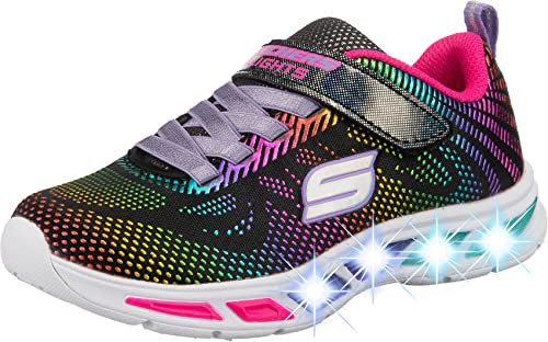 Skechers Mädchen Litebeams Gleam N' Dream Sneaker, Black Black Multi Bkmt, 27 EU