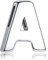 Candyfancy Buchstaben Silber 925 Anhänger Halskette Personalisierte A-Z (Anhänger Buchstabe A)