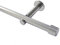 HUGG Gardinenstange Cap (vm.77) Ø 16mm, Wandmontage, Edelstahl-Optik - 180 cm
