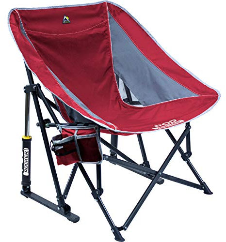 GCI Outdoor Pod Rocker Sling-Style Outdoor Schaukelstuhl mit Getränkehalter & Handyfach