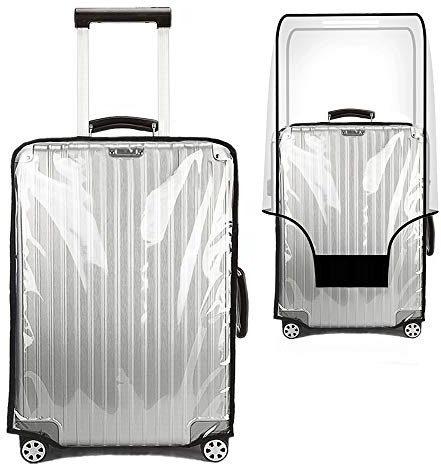 30 Inch Clear Suitcase Cover for Luggage TSA Approved Heavy Duty Waterproof PVC Protector Prevents Scratches Damage for Wheeled Travel Luggage