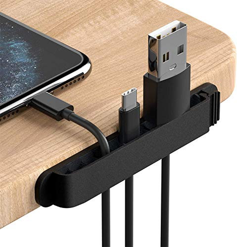PZOZ 3 Stück Kabelhalter Kabelclips,für Netzkabel, Cable Ladekabel,Schreibtisch Kabelmanagement,Organizer Schreibtisch und die meisten anderen Kabel(Schwarz)